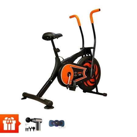 [60P.t7]AIR BIKE - Xe đạp tập thể dục MK305 + Máy massage 4 đầu đa năng (ngẫu nhiên)+1 miếng dán xung điện