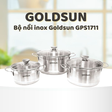 [Web/App] GOLDSUN - Bộ nồi inox Goldsun GPS1711