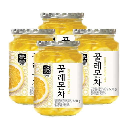 [ĐỘC QUYỀN]- NOKCHAWON-HONEY LEMON TEA- combo 4 hũ trà chanh mật ong 550g/hũ