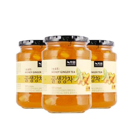 [EC]-NOKCHAWON-HONEY GINGER TEA- Combo 3 hũ trà gừng mật ong 580g/hũ