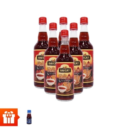 [ZP] ĐẠI CÁT - Combo 06 chai nước mắm Sá Sùng Đại Cát (500ml/chai) + 02 chai nước mắm hảo hạng 100ml