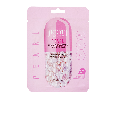 [EC]-SET 10 MIẾNG MẶT NẠ GIẤY NGỌC TRAI MỊN DA-JIGOTT PEARL REAL AMPOULE MASK