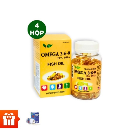 [QK - 60P] NATURE GIFT - Combo 4 hộp TPBVSK Omega 369 (100 viên/hộp)  + 1 hộp Shark  Cartilage (30 viên/hộp) (sụn cá mập)