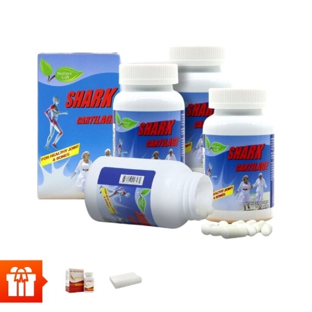 [Đoàn viên - 60P] NATURE GIFT - Combo 4 hộp TPBVSK Shark Cartilage (100 viên/ hộp) (sụn cá mập) + 1 hộp TPBVSK A+ Ginseng 60v/hộp + 1 gối cao su non