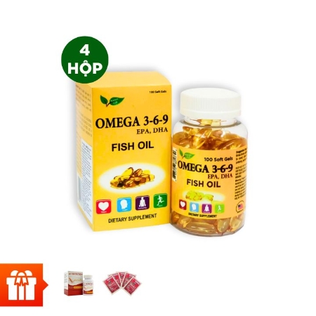 [Đoàn viên - 60P] NATURE GIFT - Combo 4 hộp TPBVSK Omega 369 100v + 1 hộp TPBVSK A+ Ginseng 60v/hộp + 1 hộp 5 gói nước hồng sâm HQ