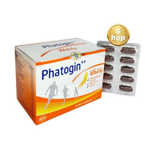 [Đại tiệc] TX - Combo 8 hộp TPBVSK  Phatogin ++ (60 viên/hộp) hỗ trợ tăng cường đề kháng, bồi bổ cơ thể  