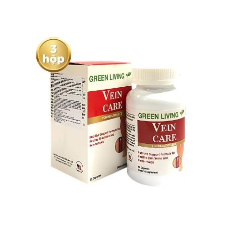 [Đại tiệc - 30P] NATURE GIFT - Combo 3 hộp TPBVSK Green Living Vein Care(Suy giãn tĩnh mạch) (60 viên/hộp)