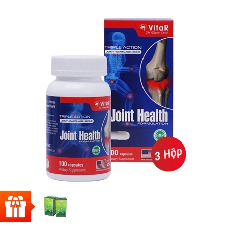 Vitar Joint Health- Combo 3 hộp viên bổ khớp (100v/ hộp) + 2 hộp TPBVSK Tảo Spivilife 100v /hộp