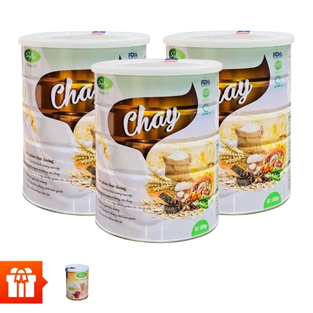 [Mega] SoyNa: Bộ 3 lon sữa Chay 800gr + 1 lon sữa mầm gạo lức 400gr 