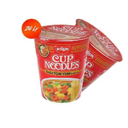 [EC] NISSIN -Thùng 24 Ly Mì Cup Noodles - Hương Vị Thái Tomyum Chua Cay (70gr)
