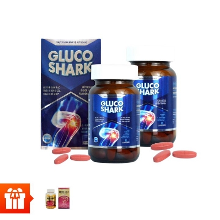[DS_T4] TẦM XUÂN - Combo 4 hộp TPBVSK Glucoshark - Hỗ trợ giảm thoái hóa khớp (60 viên/hộp) + 1 hộp TPBVSK Omega 369 (100 viên/hộp)