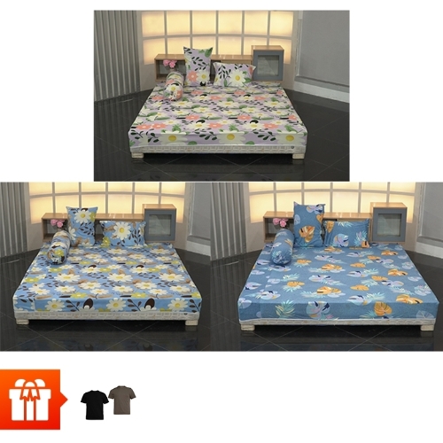 [0h]Cosher_Bộ 3 drap giường 1M6 tặng 2 áo thun (hàng khuyến mãi)