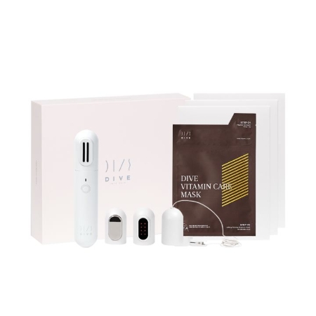 [NOR] DIVE - Thiết Bị Làm Đẹp 4 Chiều + MIWAJI HIPER REAL Triple Brightening Ampoule - Dưỡng Chất Làm Sáng Da 3 lớp (30ml) + DIVE Vitamin Care Mask - Mặt nạ vitamin (Kem 1,5ml + Tinh chất 25ml (5 miếng/hộp))