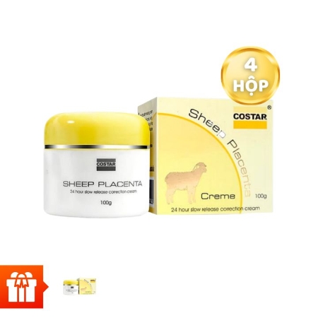 COSTAR - Combo 4 hộp kem dưỡng da nhau thai cừu Costar Sheep Placenta cream (100g/hộp) + 1 hộp cùng loại