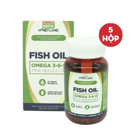 [30P]HONEYLAND - Combo 5 hộp Omega369 (100v/hộp)