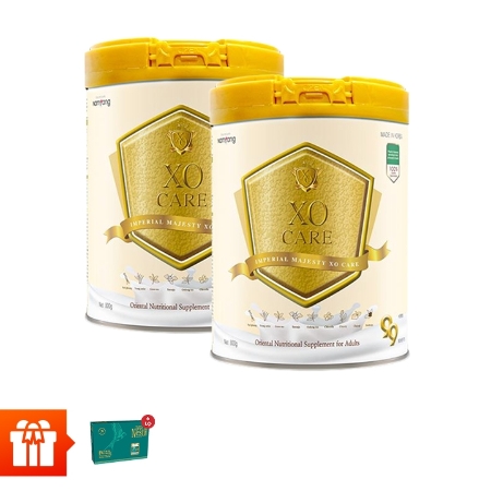 Combo 2 hộp Sữa bột Imperial Majesty XO Care cho người lớn 800g+ Tổ yến nguyên chất chưng gừng VPMilk True Nest - Có đường (Gift set 6 lọ x 70ml)