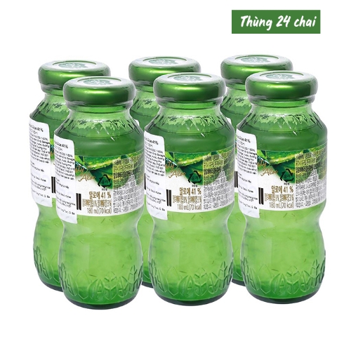 Thùng 24 chai Nước nha đam Woongjin 180ml/ chai