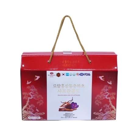 [ZP] ATP_Combo 2 hộp Thực phẩm bổ sung Royal Red Ginseng Cordyceps Saffron Gold 70 ml/gói, 20 gói/hộp