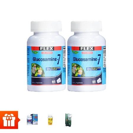 [RS]  Combo 2 hộp Flex Glucosamine 7- hỗ trợ xương khớp (60viên/ hộp) + 1 hộp TPBVSK Shark (100 viên/ hộp) + 1 Omega 369 30v + 1 gel glucosamine