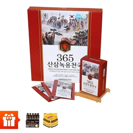 [RS-PRO.ĐQ60P]ATP_ Combo 60 gói Nước Chiết Xuất Nhung Hươu Hồng Sâm Núi 365 Korean Cultured Wild Ginseng Root Deer Antlers ( 70ml x 60 gói)  + 10 chai nước uống Vitamin C HQ (100ml/chai) + 10 chai nước uống đông trùng hạ thảo HQ (100ml/chai).