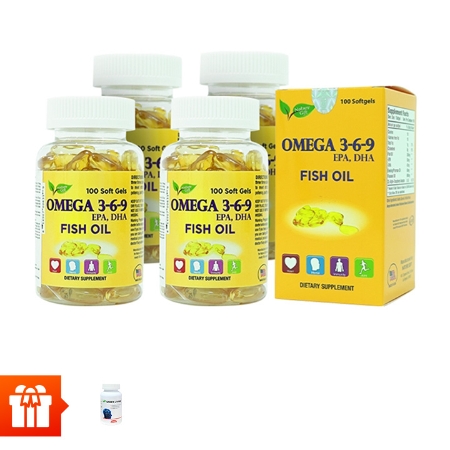 [Deal] NATURE GIFT - Combo 4 hộp TPBVSK Omega 369(100 viên/ hộp) + 1 hộp bổ não Green Living 60 viên