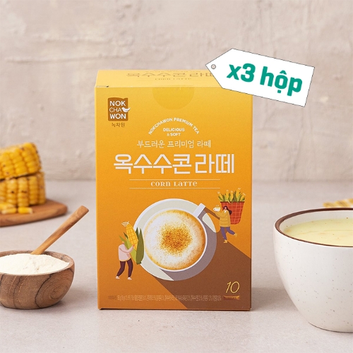 Nokchawon - Combo 3 Latte Bắp 180g/Hộp