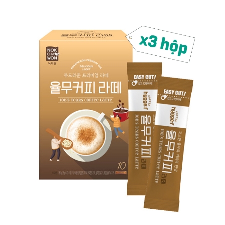 Nokchawon - Combo 3 Latte Cà Phê Ý Dĩ 180g/Hộp