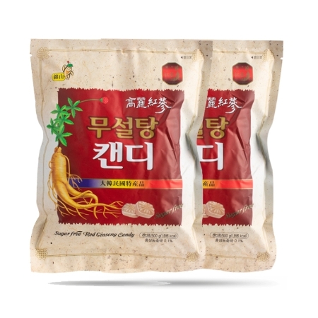 [EC]-Combo 2 túi Kẹo hồng sâm không đường Sugar Free Red Ginseng (500g*2)