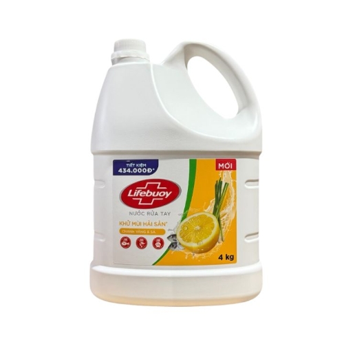 UNILEVER - Nước rửa tay LIFEBUOY bảo vệ khỏi vi khuẩn chanh khử mùi (4kg/can)