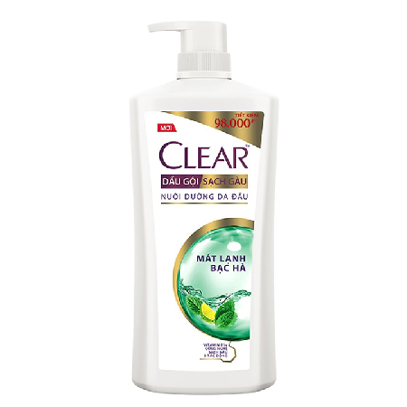 UNILEVER - Dầu gội sạch gàu CLEAR mát lạnh bạc hà (880g/chai)