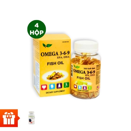 [9Y Edit] NATURE GIFT - Combo 4 hộp TPBVSK Omega 369 (100 viên/ hộp) + 1 hộp TPBVSK Green Living - hỗ trợ tăng cường tuần hoàn não (60 viên/ hộp)