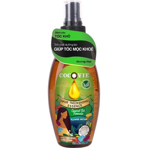 COCOVIE-Tinh chất dưỡng tóc dày khỏe hương hoa từ dừa organic 100ml