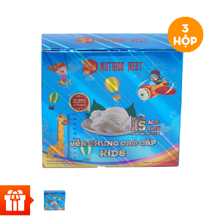 [Edit]Combo 03 Hộp Yến chưng cao cấp Nutrido Nest Kids + 01 Hộp Yến chưng cao cấp Nutrido Nest Kids