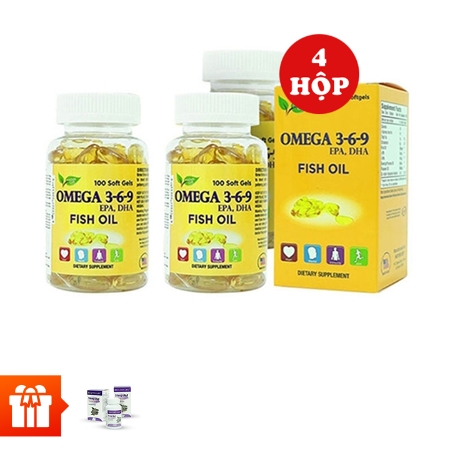 [FS] NATURE GIFT - Combo 4 hộp TPBVSK Omega 369(100 viên/ hộp) +1 hộp wellness nutrition (30 viên)