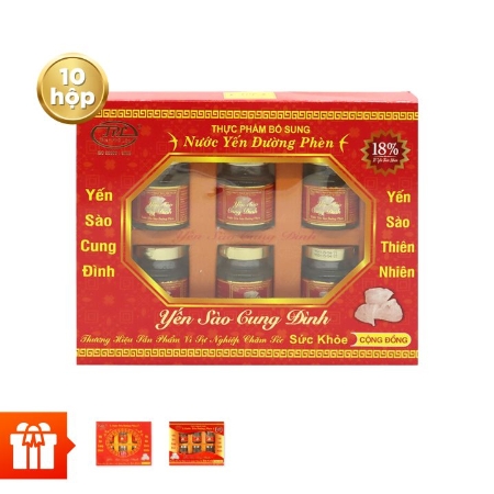 [BF OB] YẾN SÀO CUNG ĐÌNH - Combo 10 hộp yến đường phèn Cung Đình (18% yến) + 1 hộp yến đường phèn (22% yến)+ 1 hộp yến đường phèn (15% yến)