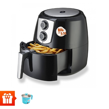 [Gia Dụng]- Mishio- Nồi chiên không dầu 5.5L  MK141+ ca  nấu mì