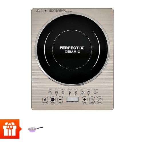[Nor] Bếp điện từ đơn hiệu Perfect PF-EC66+ Chảo vân đá sâu đáy từ chống dính Perfectchef size 24cm