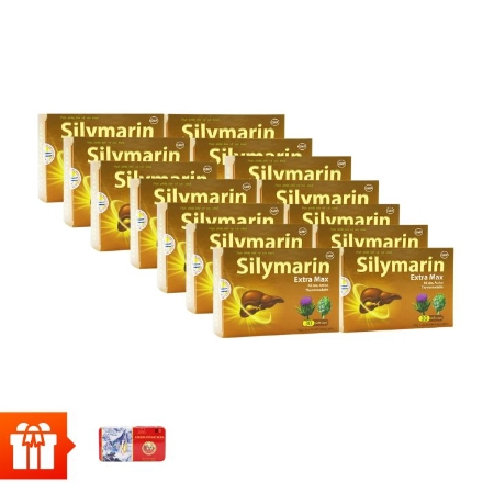 [SILY 30V] TẦM XUÂN - Combo 14 hộp TPBVSK Silymarin Extra Max 30 viên/hộp -hỗ trợ giải độc gan, bảo vệ gan + 1 TPBVSK Ginseng Extract Gold  viên hồng sâm đông trùng 60v