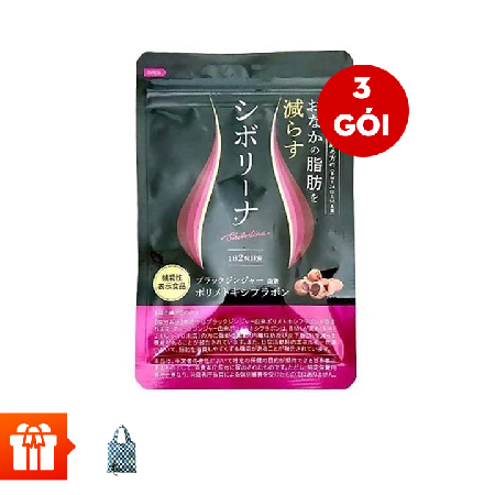  Combo 3 gói TPBVSK Shibolina hỗ trợ giảm cân (60 viên / gói) + 1 túi Eco bag