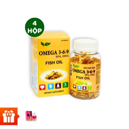 [XUÂN 25] NATURE GIFT - Combo 4 hộp TPBVSK Omega 369 (100 viên/ hộp) + 1 hộp Glamour Blanche bổ sung Collagen (60 viên/hộp)