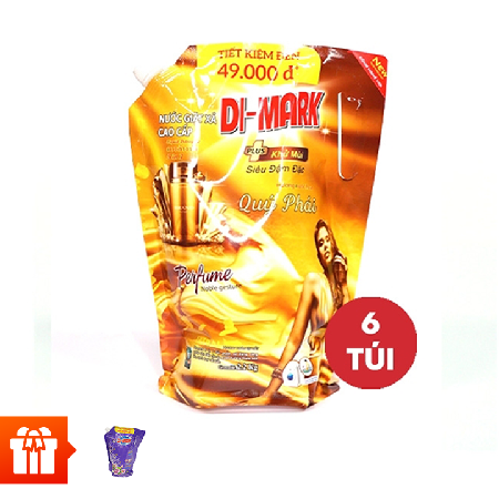 [OB]DIMARK - Combo 6 túi nước giặt 2,2kg (Hương nước hoa Quý phái) Tặng 1 túi nước giặt xả 2.2kg (hương ngẫu nhiên)