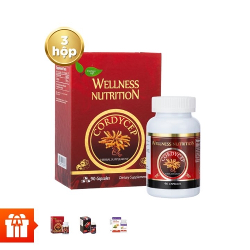 [SN10] NATURE GIFT - Combo 3 hộp TPBVSK Viên đông trùng hạ thảo Wellness Nutrition (90 viên/hộp) + 1 hộp cùng loại + 2 hộp Tongkat nâu (30 viên/hộp) + 1 hộp Healthy Life Vein Care (30 viên/hộp)