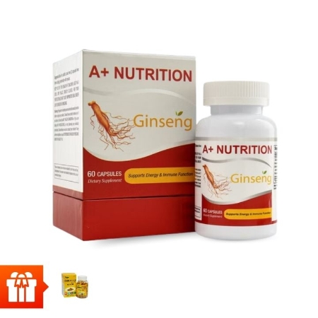 [60P Vàng RS] NATURE GIFT - Combo 3 hộp TPBVSK A+ Nutrition Ginseng nhân sâm mỹ (60 viên/hộp) + 1 hộp Omega 369 (100 viên/hộp)