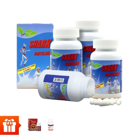 [XMAS&NY] NATURE GIFT - Combo 4 hộp TPBVSK Shark Cartilage (100 viên/ hộp) (sụn cá mập)+ 1 hộp Wellness Nutrition đông trùng hạ thảo (90 viên/ hộp) + 1 hộp Healthy Life Vein Care (30v/hộp)