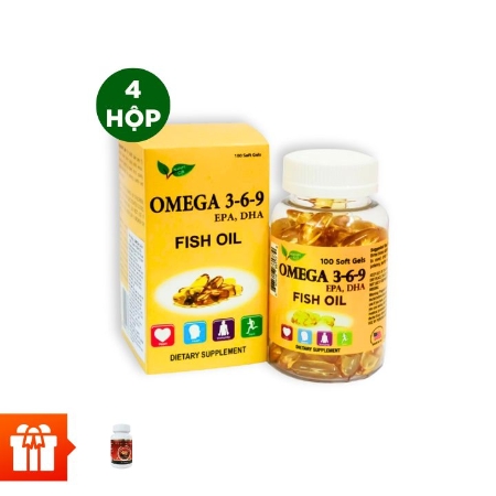 [XMAS&NY] NATURE GIFT - Combo 4 hộp TPBVSK Omega 369 (100 viên/hộp) + 1 hộp Wellness Nutrition đông trùng hạ thảo (90 viên/ hộp)