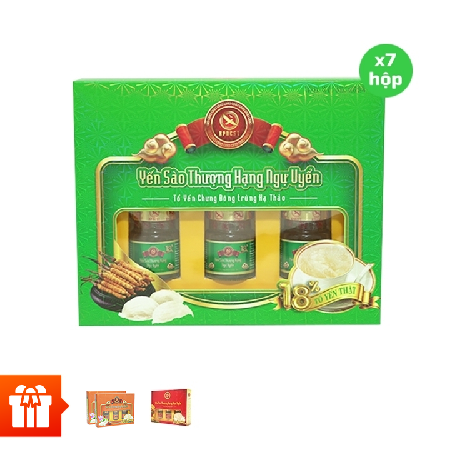 [OBT11]_HPNEST_Combo 7 Hộp Yến Sào Chưng Đông trùng hạ thảo 18% + 2 Hộp Yến Sào Chưng Saffron 18% + 1 hộp yến sào đường phèn 15% 