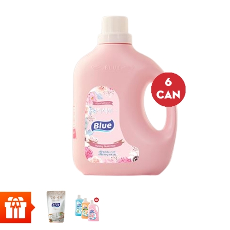 Combo 6 Can nước giặt BLue 2kg hương  Nước hoa+ 1 Nước rửa chén Blue 800g hương Ngũ Cốc+  1 Nước thơm lau sàn nhà 1L (hương: Sả Chanh,Quế,Bianca )
