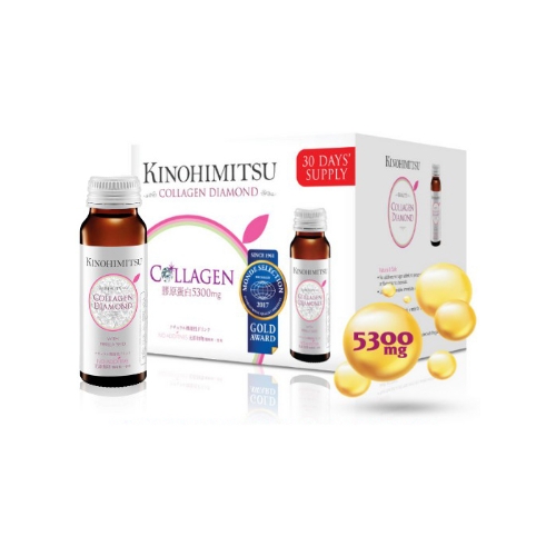 Kinohimitsu - Nước uống cải thiện đàn hồi da Kinohimitsu Collagen Diamond (Hộp 16 chai 50ml)