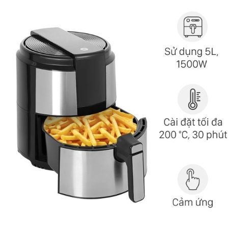 [VULAN]MISHIO-Nồi chiên không dầu MK221 (Nồi chiên điện tử) 5L