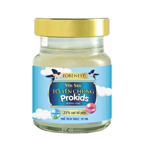 [EC] – FOBENEST – Combo 4 Hũ yến sào FOBENEST PROKIDS Hương Vani 70ML (21% sợi tổ yến) 